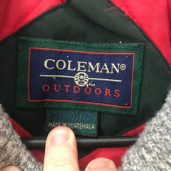 Coleman outdoor vintage zip up jacket medium green warm work parka - Picture 2 of 10